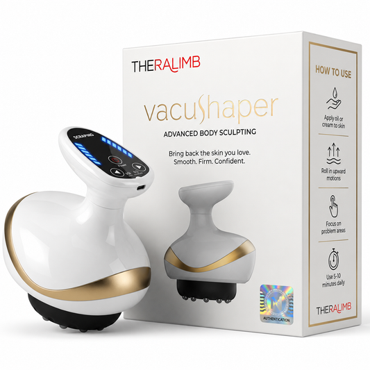 Theralimb vacushaper device with packaging on a white background