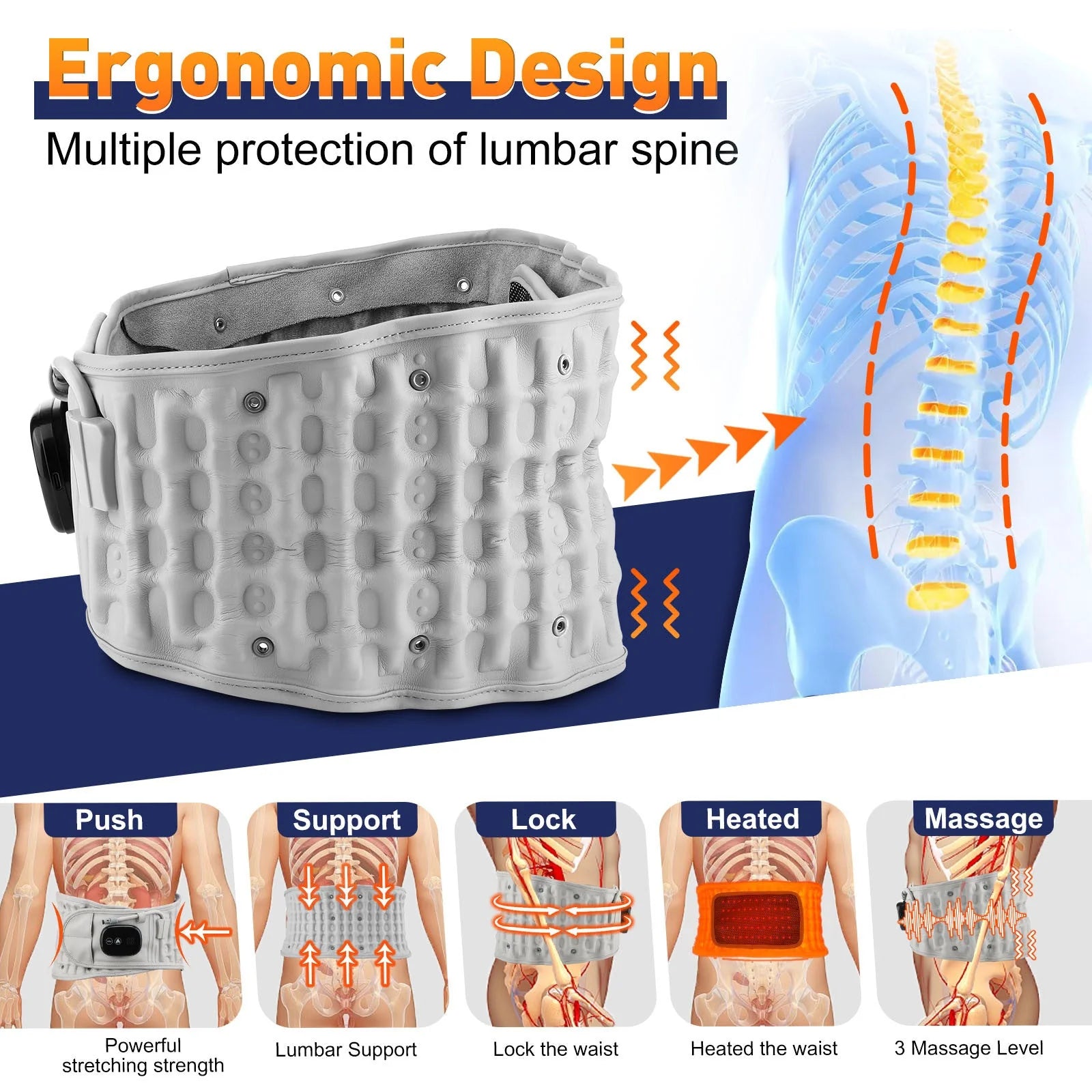 Theralimb Pro - Heating Red Light Lumbar Belt - Theralimb