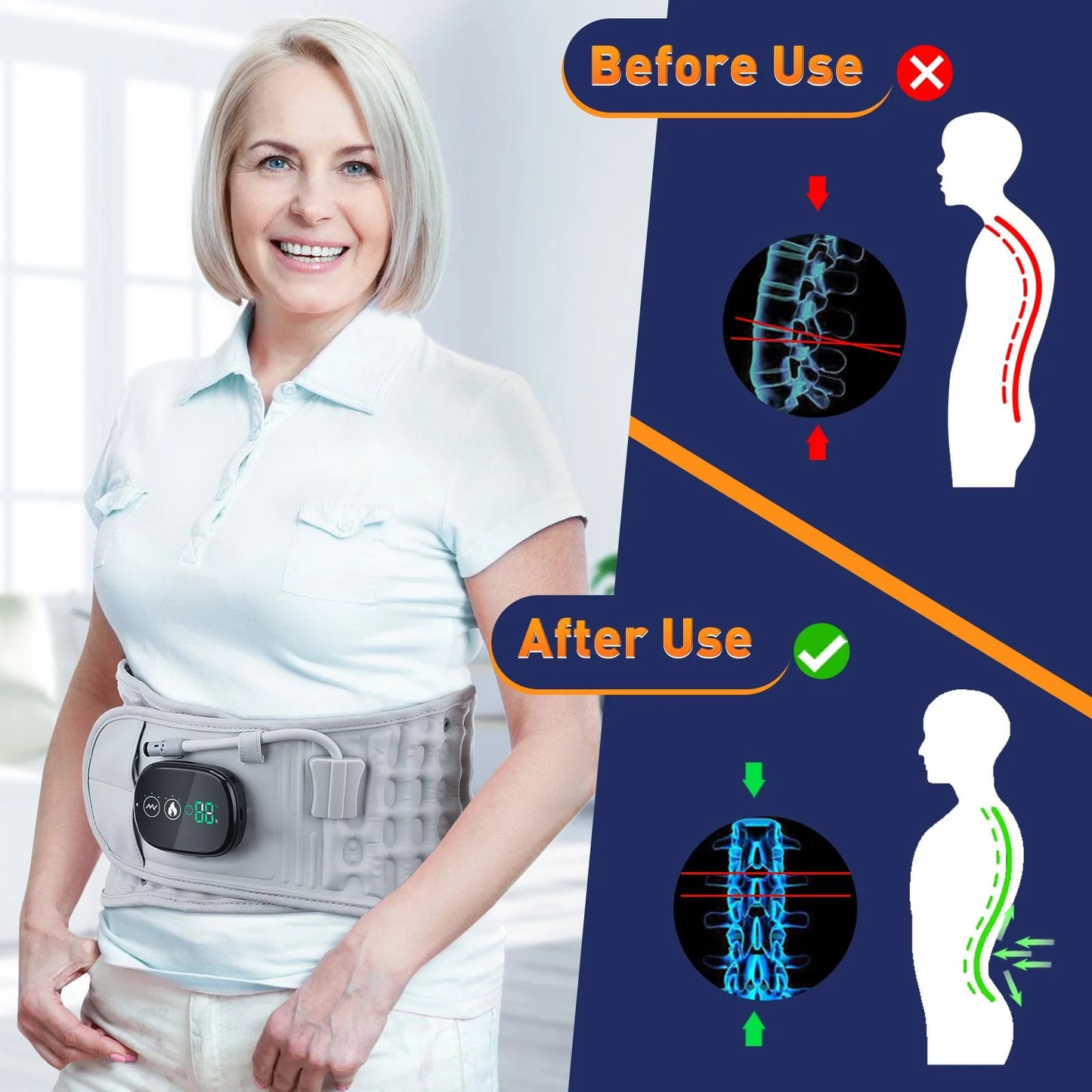 Theralimb Pro - Heating Red Light Lumbar Belt - Theralimb